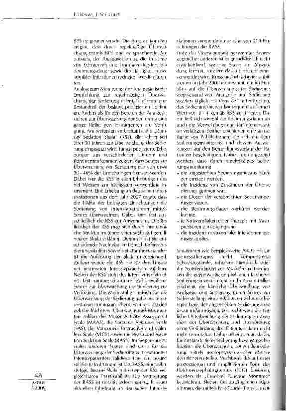 Vorschauseite 3: ANALGOSEDIERUNG: WELCHE, WIE STEUERN, WIE LANGE?