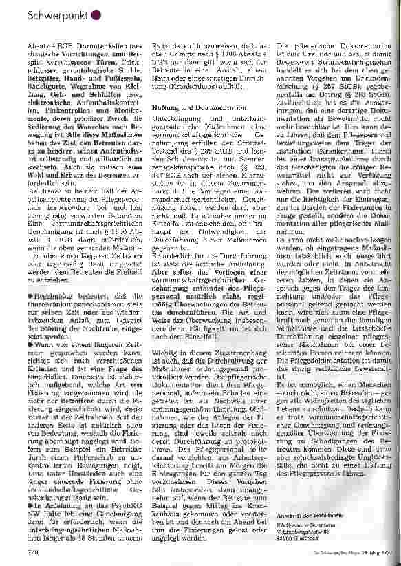 Vorschauseite 5: Rechtliche Grundlagen zu Betreuung und Fixierung