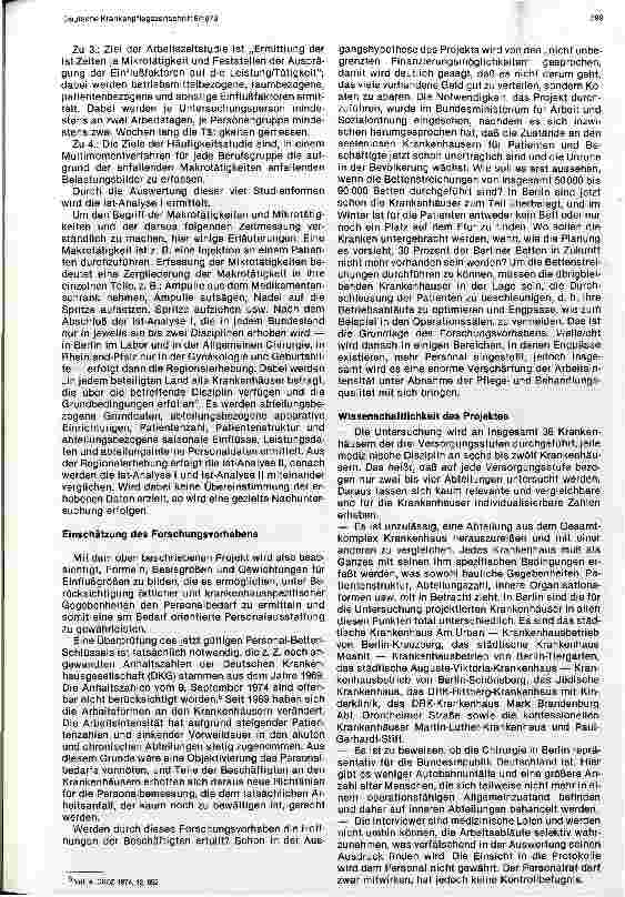 Vorschauseite 2: Personalbedarfsberechnungsverfahren (PBBV) Patientenbehandlung mit der Stoppuhr?