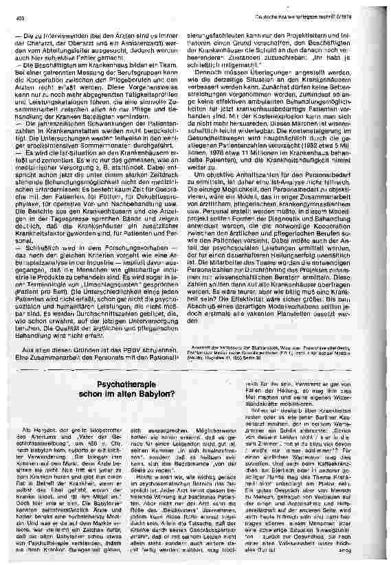 Vorschauseite 3: Personalbedarfsberechnungsverfahren (PBBV) Patientenbehandlung mit der Stoppuhr?