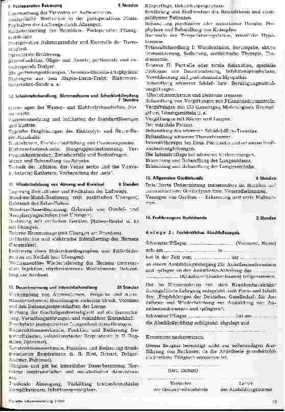 Vorschauseite 4: Stellungnahme der Deutschen Gesellschaft für Anästhesie und Wiederbelebung zur Ausbildung von Schwestern und Pflegern. ..