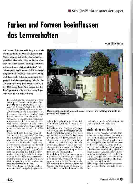 Vorschauseite 1: Farben und Formen beeinflussen das Lernverhalten Schularchitektur unter der Lupe