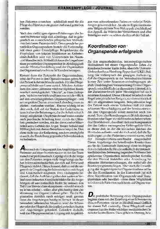 Vorschauseite 2: Organspenderbetreuung