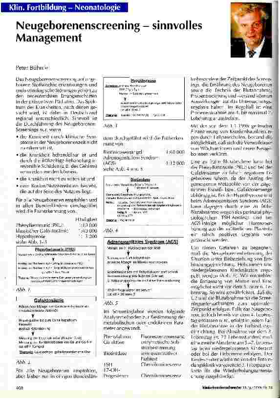 Vorschauseite 1: Neugeborenenscreening - sinnvolles Management