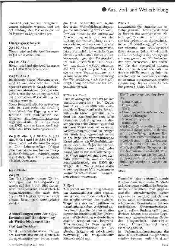 Vorschauseite 5: Fachweiterbildung für die Pflege in der Onkologie