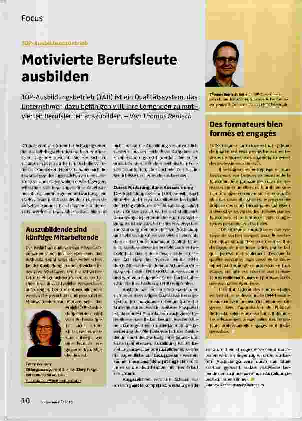 Vorschauseite 1: Motivierte Berufsleute ausbilden