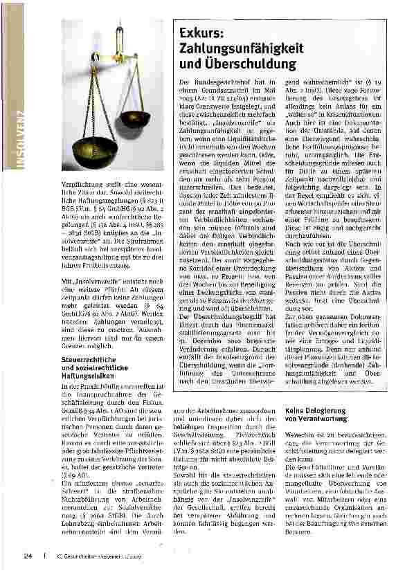 Vorschauseite 2: Haftungsrisiken für das Management steigen