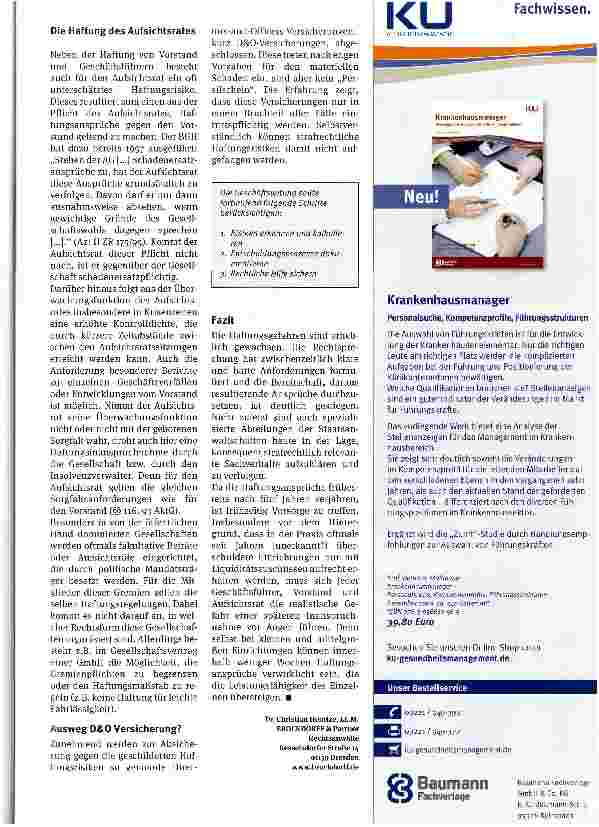 Vorschauseite 3: Haftungsrisiken für das Management steigen
