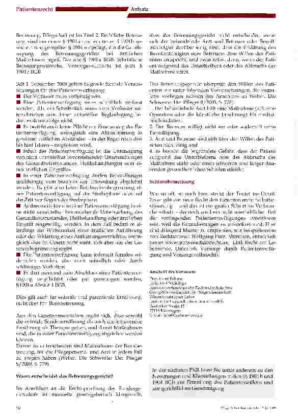 Vorschauseite 2: Das Patientenverfügungsgesetz