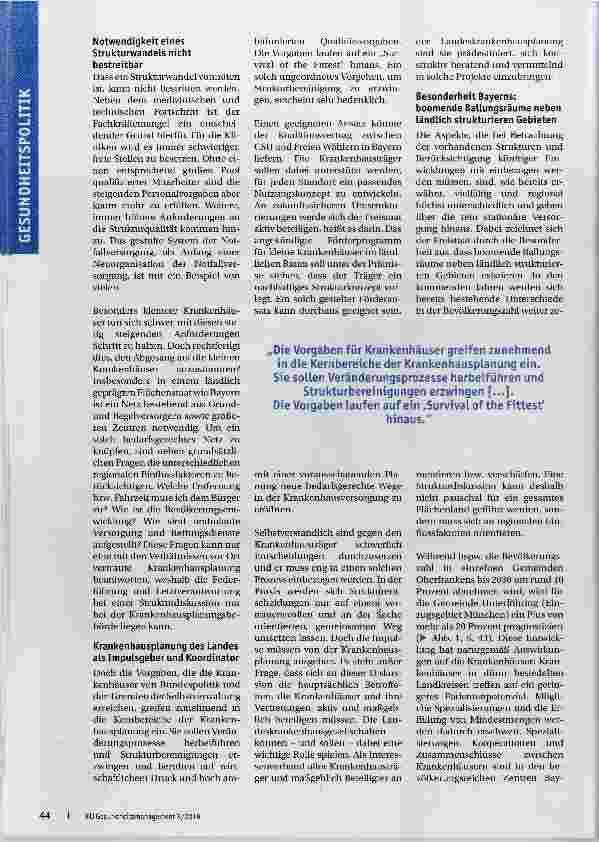 Vorschauseite 3: Auf dem Weg zur Krankenhauslandschaft von morgen
