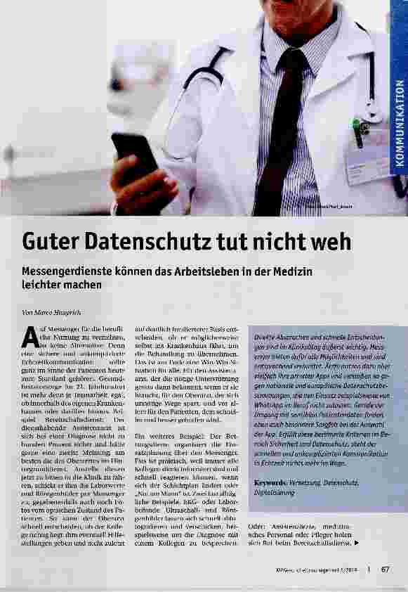 Vorschauseite 1: Guter Datenschutz tut nicht weh