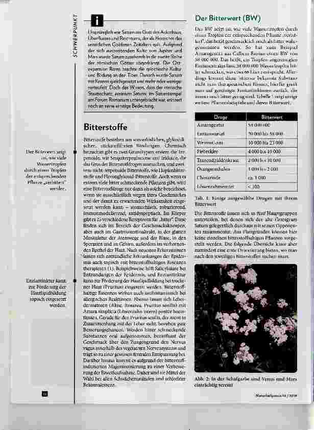 Vorschauseite 2: Bitterstoffe in der Geriatrie