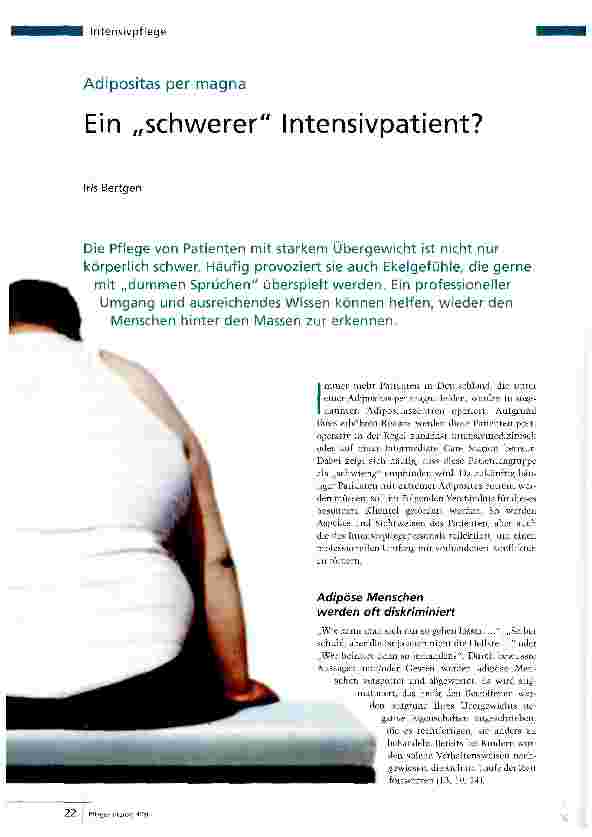 Vorschauseite 1: Ein „schwerer Intensivpatient?