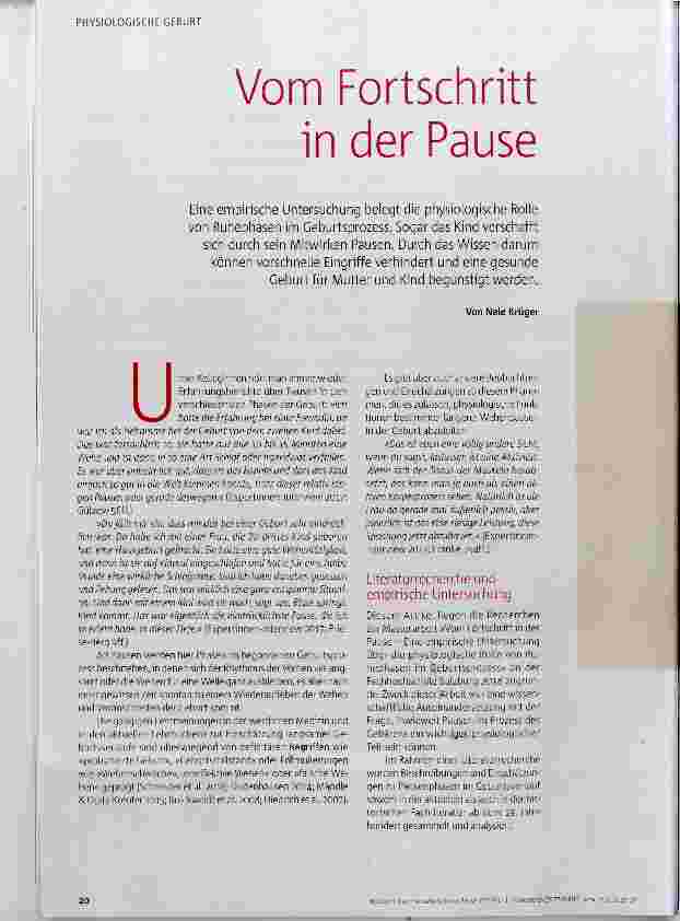 Vorschauseite 1: Vom Fortschritt in der Pause