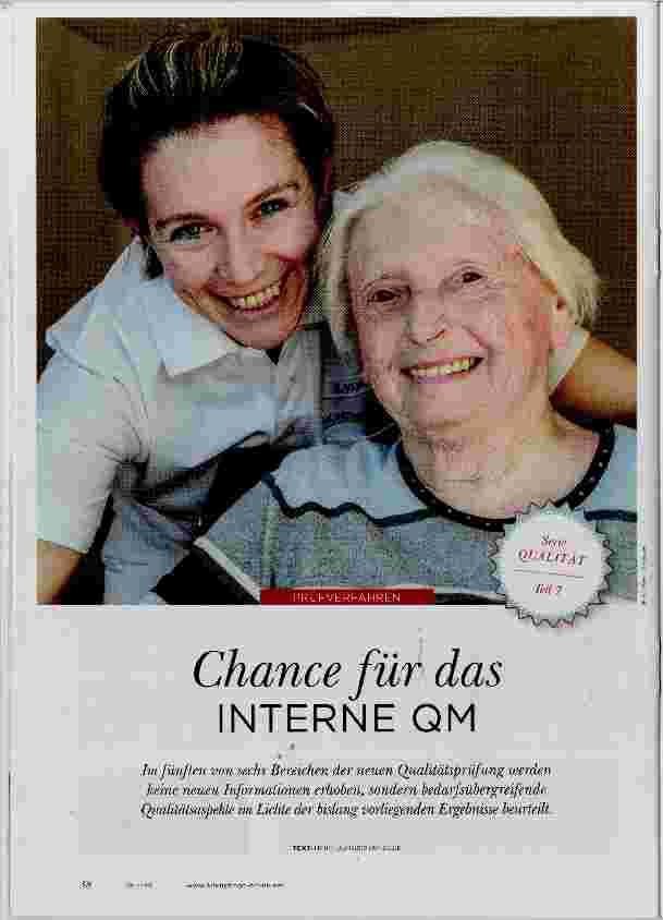 Vorschauseite 1: Chance für das INTERNE QM