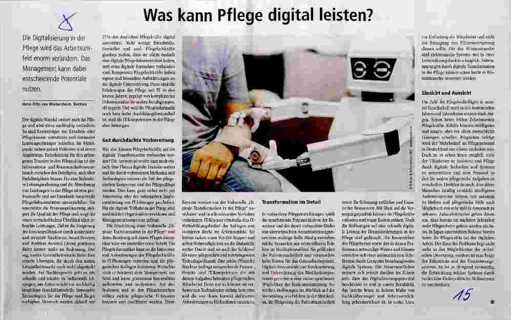 Vorschauseite 1: Was kann Pflege digital leisten?