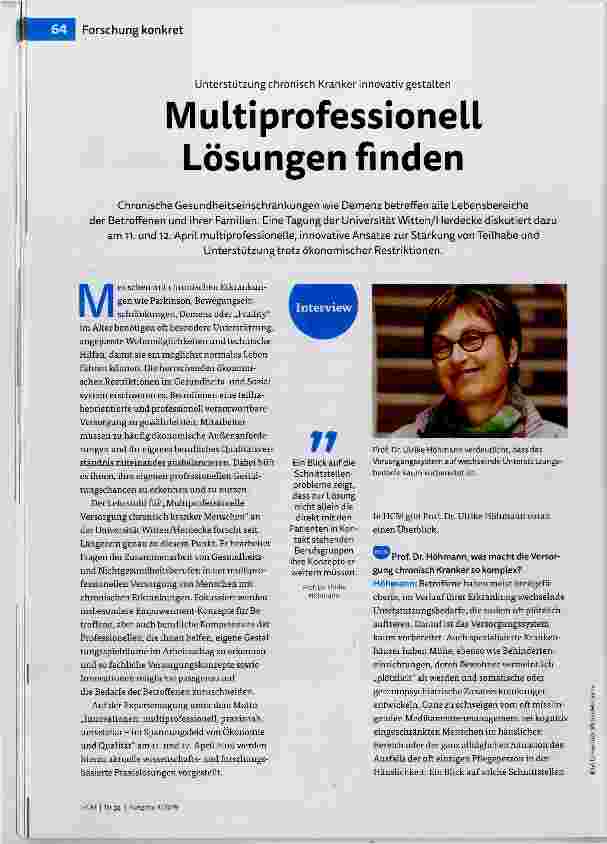 Vorschauseite 1: Multiprofessionell Lösungen finden