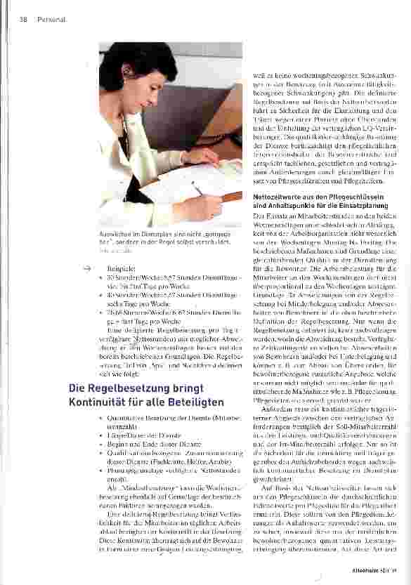 Vorschauseite 3: Die wichtigsten QualitätsmerkmaleDienstpläne müssen bewohnerbezogen erstellt werden. Nur so gewährleisten sie eine dauerhafte wirtschaftliche Stabilität für die Einrichtung sowie…