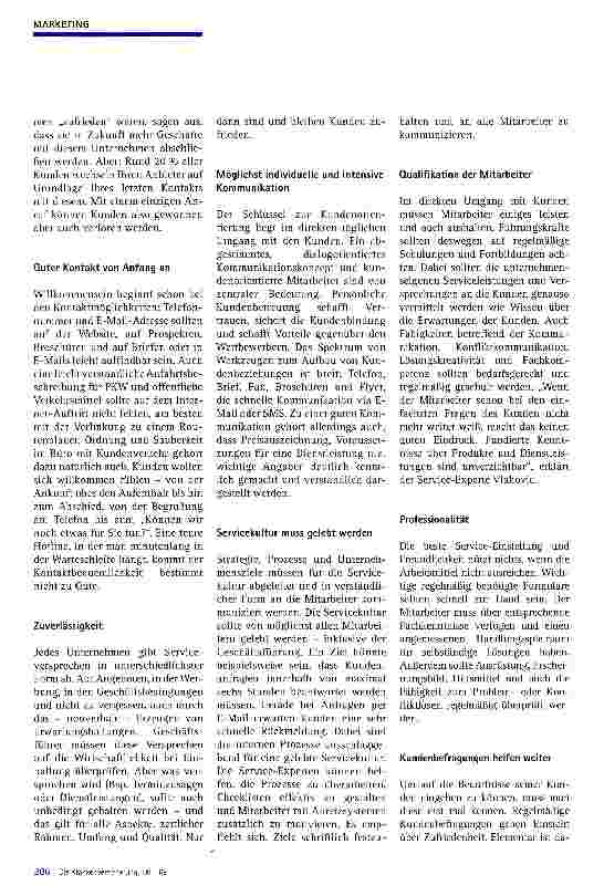 Vorschauseite 2: Zufriedene Kunden bleiben länger