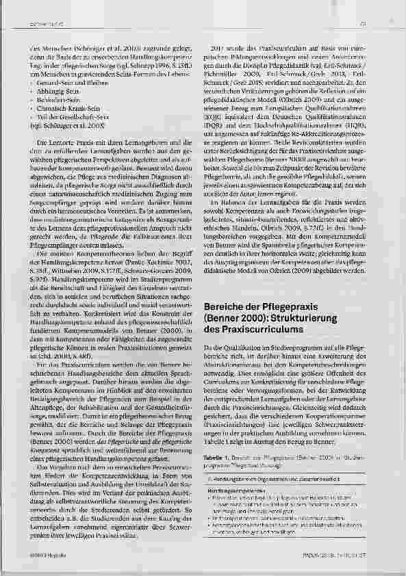 Vorschauseite 3: Das Praxiscurriculum im Studiengang Pflege dual Das Osnabrücker Modell: Spagat zwischen Anspruch und Alltag