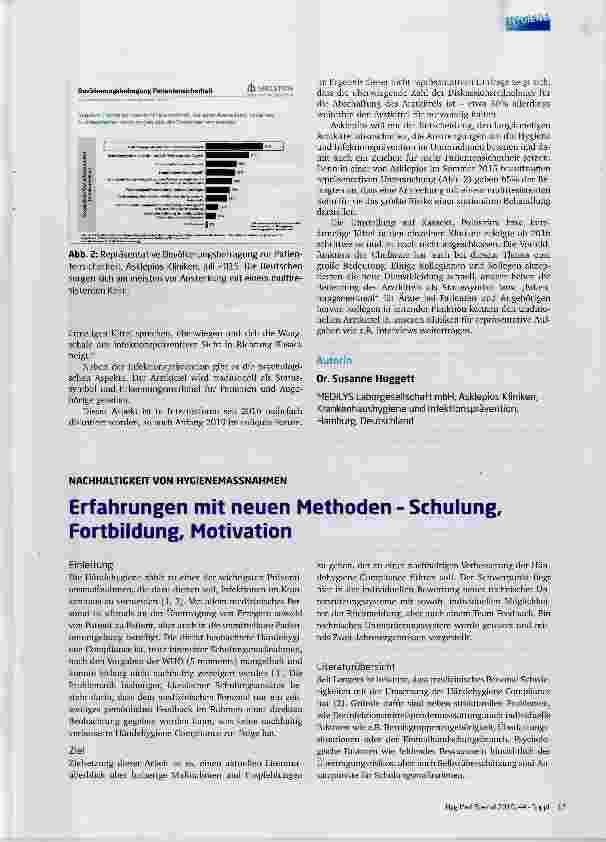 Vorschauseite 1: Erfahrungen mit neuen Methoden Schulung, Fortbildung, Motivation