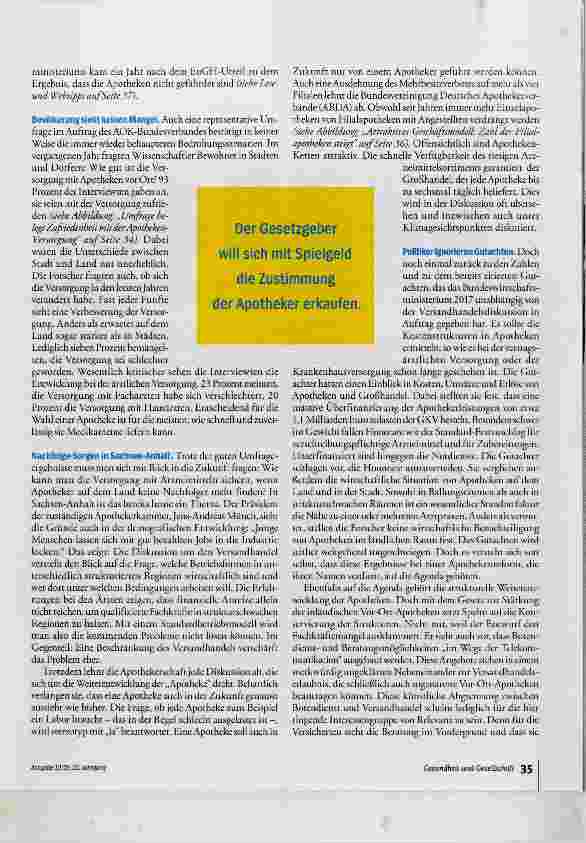 Vorschauseite 3: Rezepte für die Apothekenreform