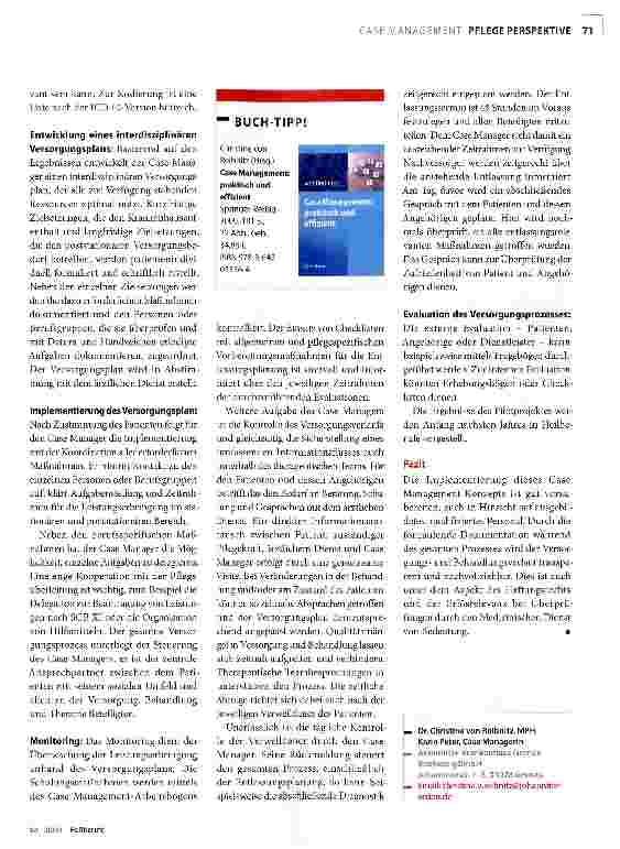 Vorschauseite 3: Patientenversorgung mit „Rundum-Konzept