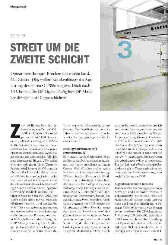 Vorschauseite 1: STREIT UM DIE ZWEITE SCHICHT