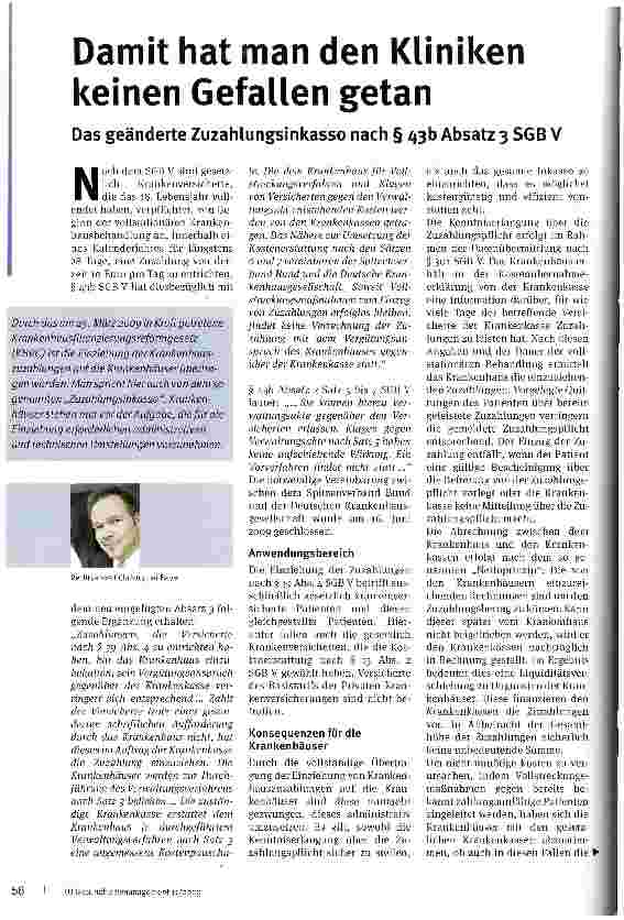 Vorschauseite 1: Damit hat man den Kliniken keinen Gefallen getan