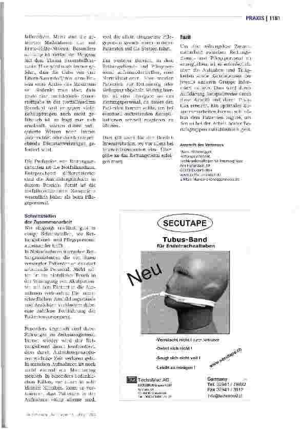 Vorschauseite 4: Zusammenarbeit mit dem Rettungsdienst