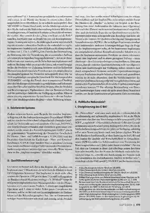 Vorschauseite 2: Implantateregister und Methodenbewertung des G-BA