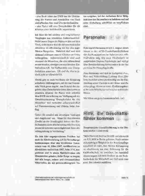 Vorschauseite 2: Datenschutz in den Stationen