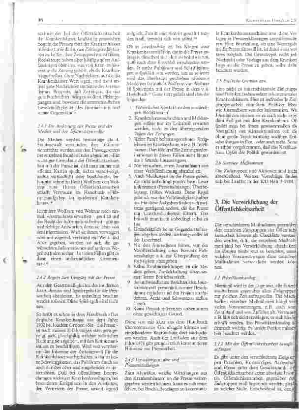 Vorschauseite 4: Öffentlichkeitsarbeit der Krankenhäuser