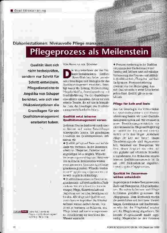 Vorschauseite 1: Pflegeprozess als Meilenstein