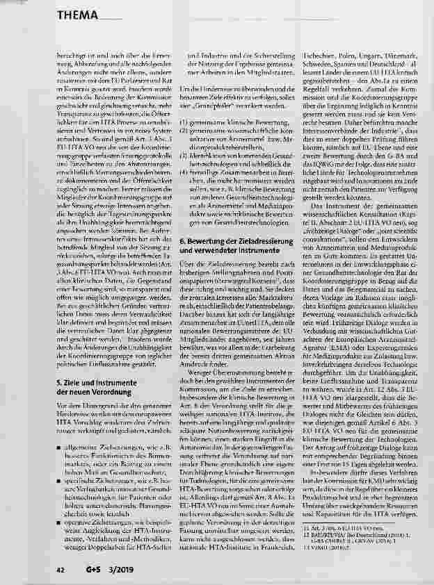 Vorschauseite 4: Die geplante Verordnung über die Bewertung von Gesundheitstechnologien