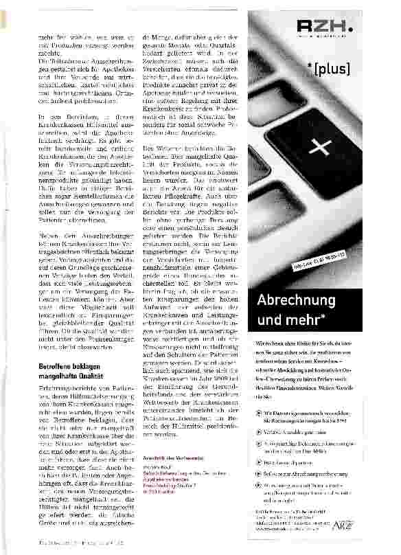 Vorschauseite 2: InkontinenzprodukteNeue Gesetzgebung verschlechtert Qualität der Versorgung