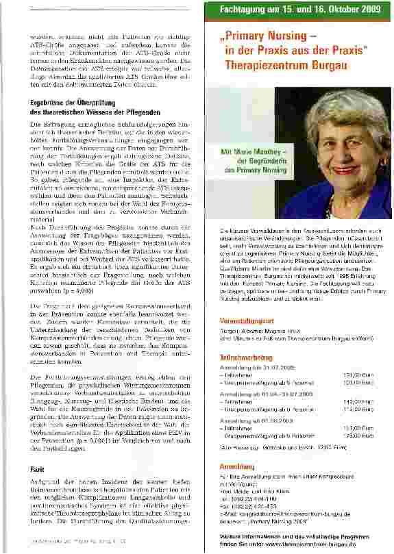 Vorschauseite 6: Projekt QualitätsentwicklungEvidenzbasierte physikalische Thromboseprophylaxe in der Pflege