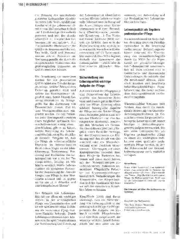 Vorschauseite 5: Konzept der Lebensqualität gewinnt an Bedeutung