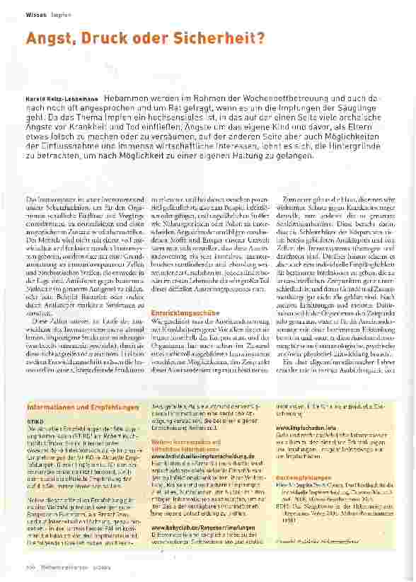 Vorschauseite 1: Angst, Druck oder Sicherheit?