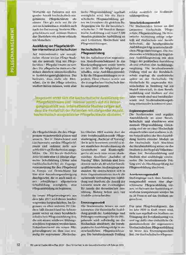 Vorschauseite 2: Pflege studieren