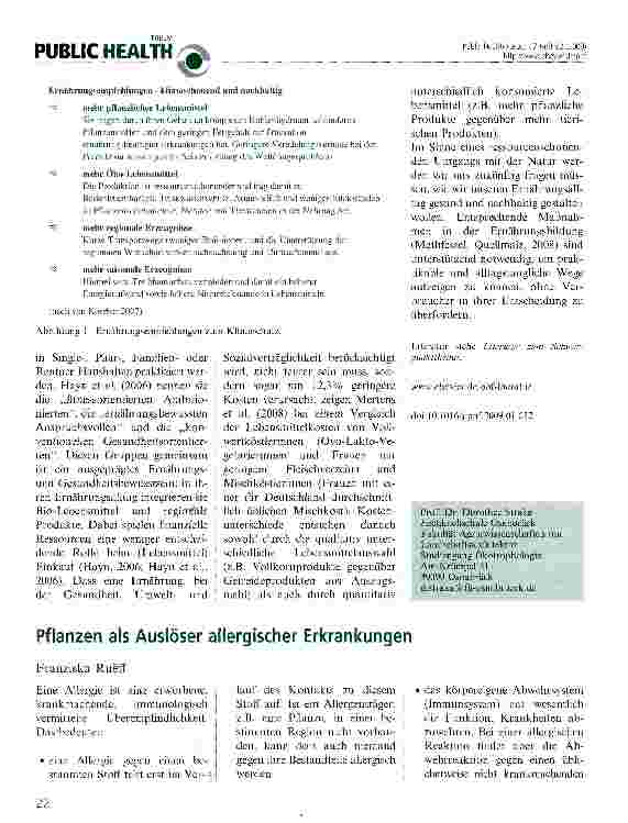 Vorschauseite 1: Pflanzen als Auslöser allergischer Erkrankungen