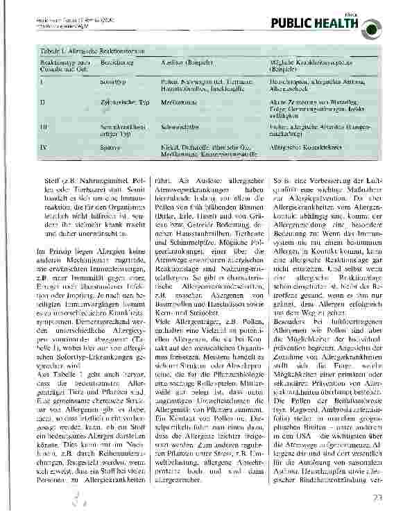 Vorschauseite 2: Pflanzen als Auslöser allergischer Erkrankungen