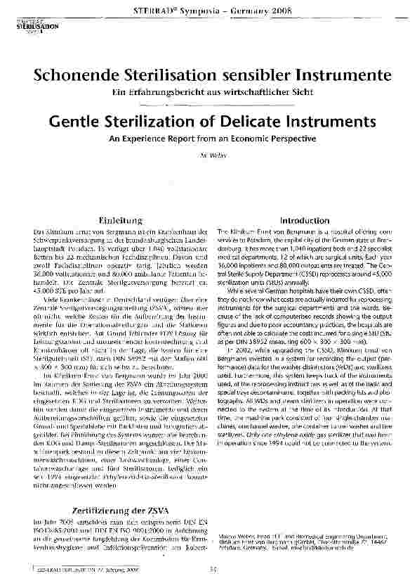 Vorschauseite 1: Schonende Sterilisation sensibler Instrumente