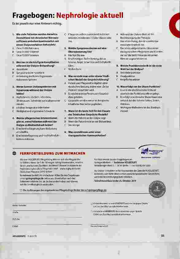 Vorschauseite 4: Dialyseshunt- Punktion und Nachsorge