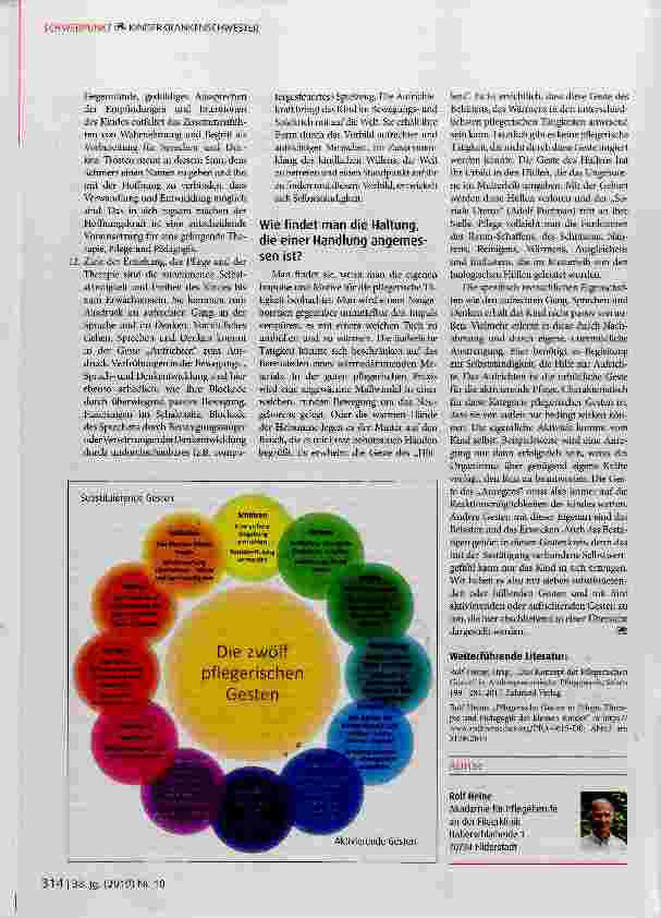 Vorschauseite 3: Die pflegerischen Gesten als Handlungs modell der anthroposophischen Pflege