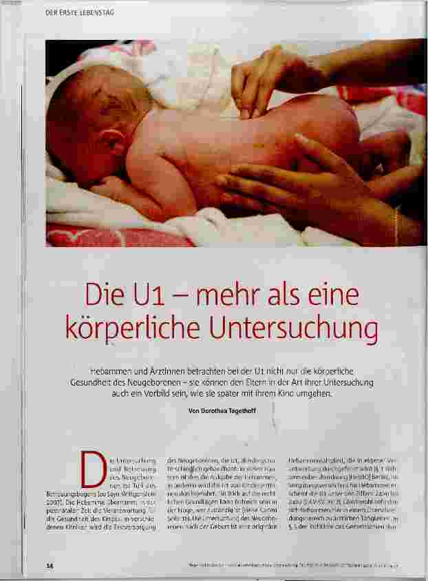Vorschauseite 1: Die Ul - mehr als eine körperliche Untersuchung