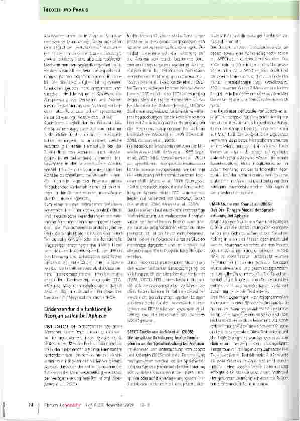 Vorschauseite 3: Rückbildungsprozesse in derAkutund Postakutphase von Aphasien