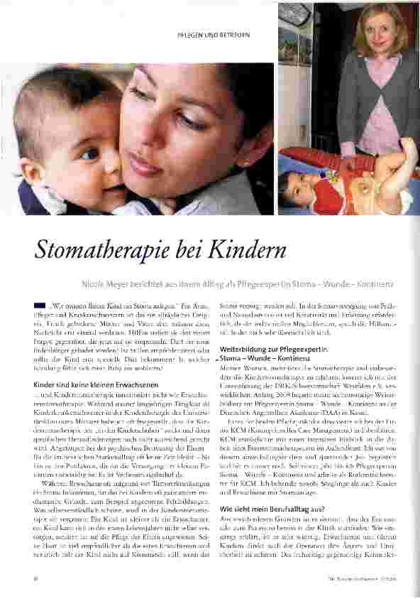 Vorschauseite 1: Stomatherapie bei Kindern