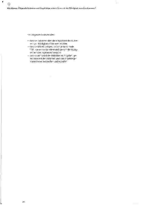 Vorschauseite 5: Wie können Pflegende Patienten und Angehörige unterstützen mit der Müdigkeit zurechtzukommen?