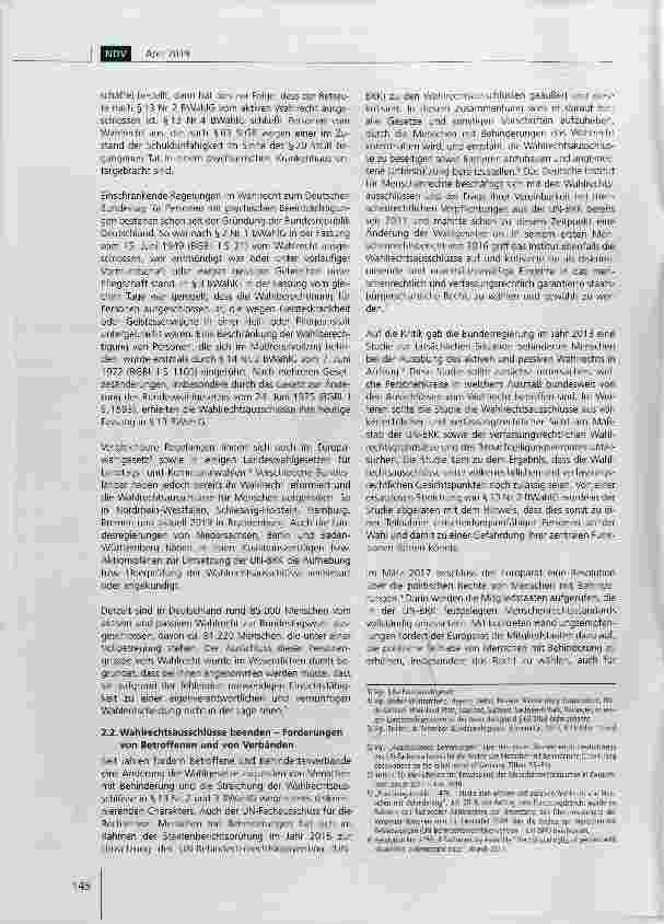 Vorschauseite 2: Ein Wahlrecht für alle? Wahlrechtsausschlüsse von Menschen mit Behinderungen